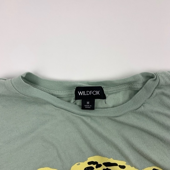 Wildfox T Shirt Womens Medium Round Neck Short Sleeve Green - Picture 3 of 6